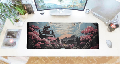 MOUSE PAD GAMER TEMPLO/PAISAJE JAPONES XXL 30X80 CM