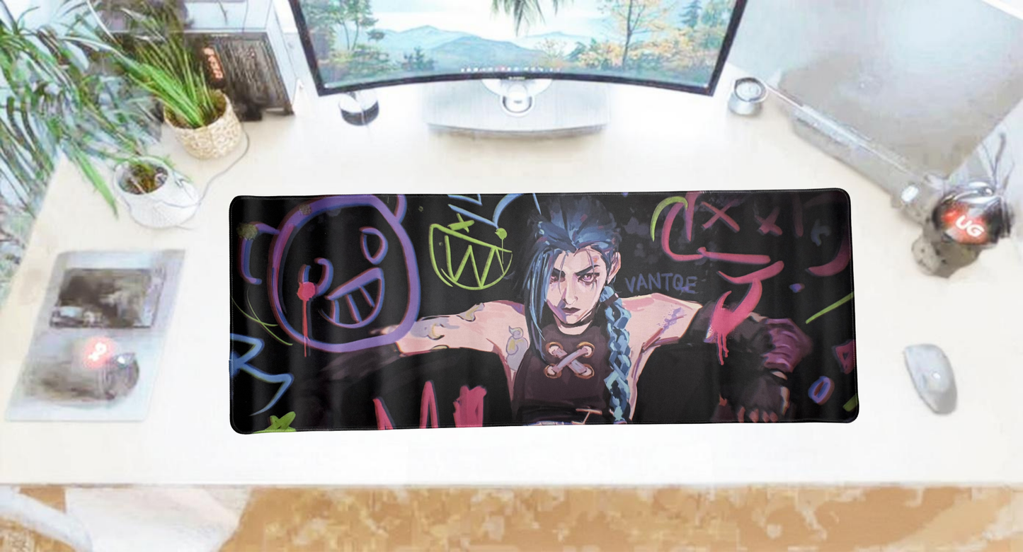 MOUSE PAD GAMER JINX ARCANE XXL 30X80 CM
