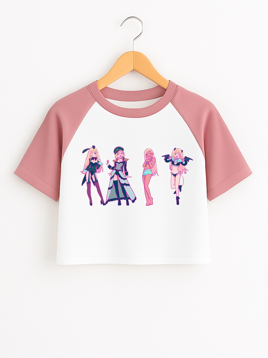 CROP TOP CAMISA MARIN