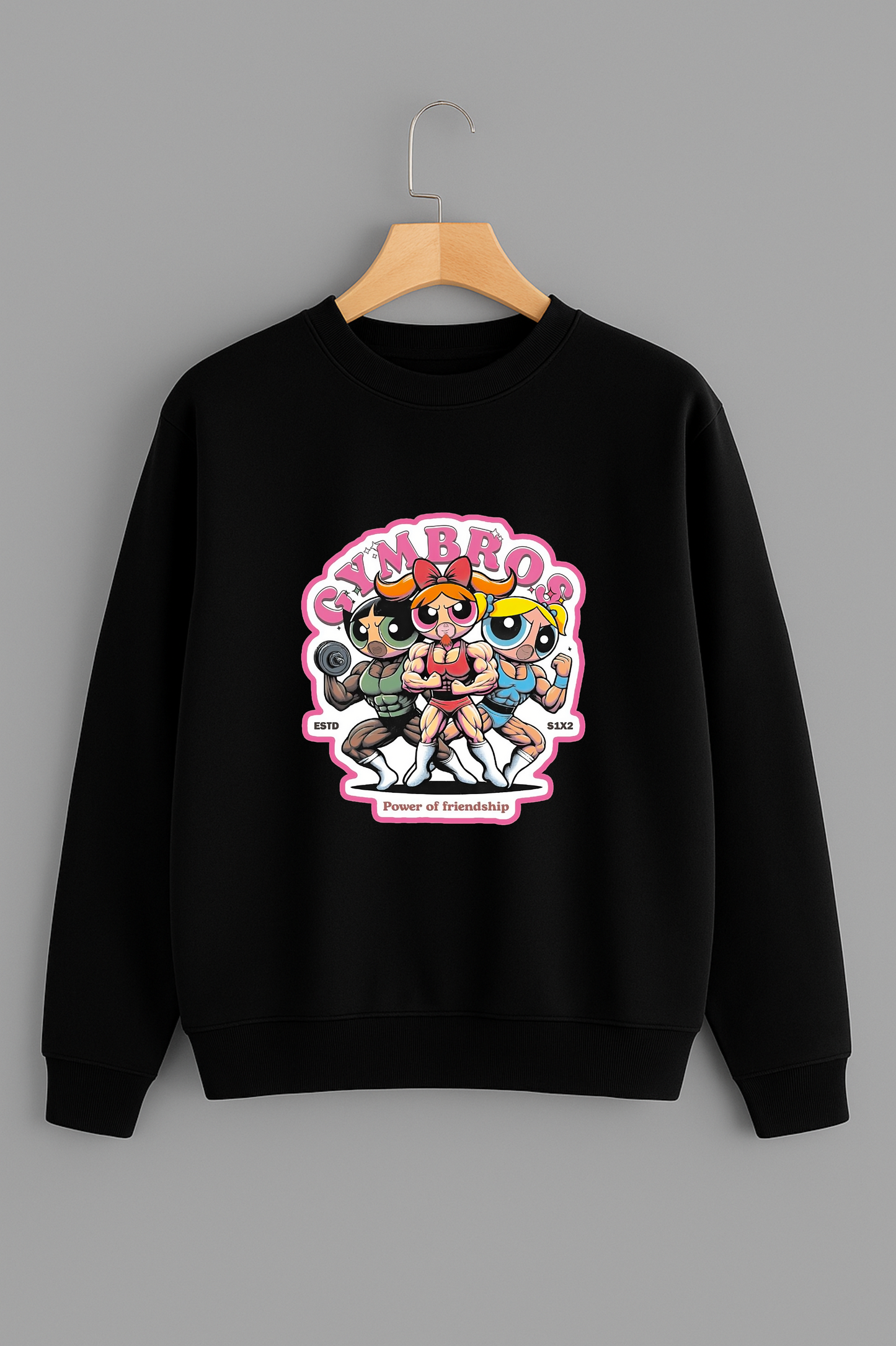 SWEATER GYM BRO CHICAS SUPER PODEROSAS