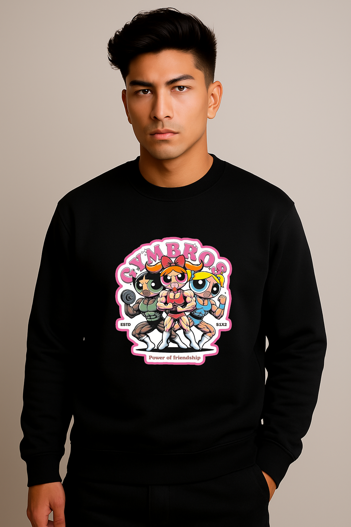 SWEATER GYM BRO CHICAS SUPER PODEROSAS